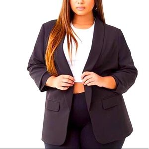 Open front oversized blazer